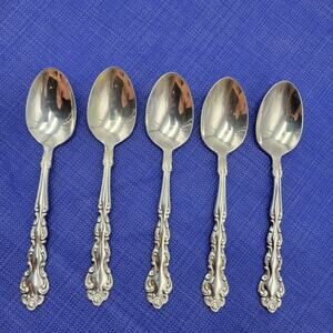 ONEIDA Community teaspoon Beethoven Silverplate Baroque Vintage Set 5